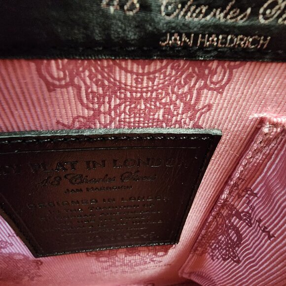 My Flat in London by Jan Haedrich Pink Brown Queen Bee Handbag Dust Bag NWOT - Picture 6 of 9